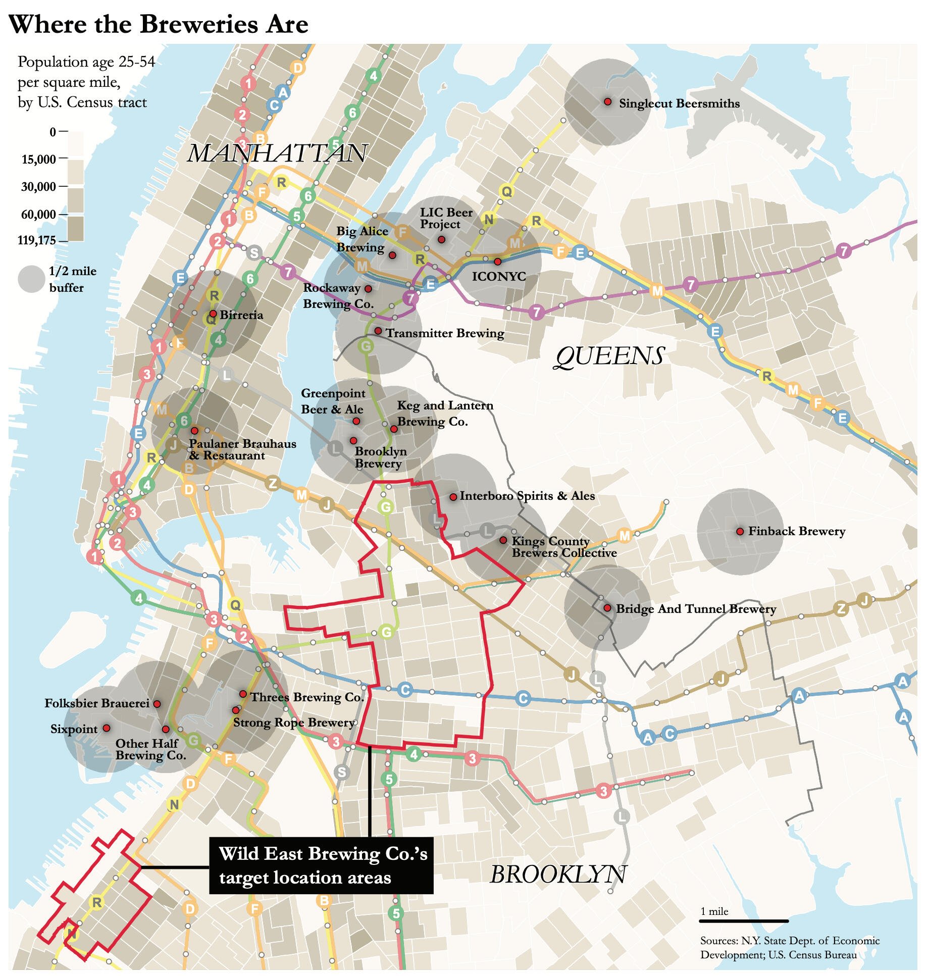 Cell Service Drop Locations — NYC Metro Area High-density dot map visualizing GPS-logged signal loss across New York City, Westchester, and Long Island.